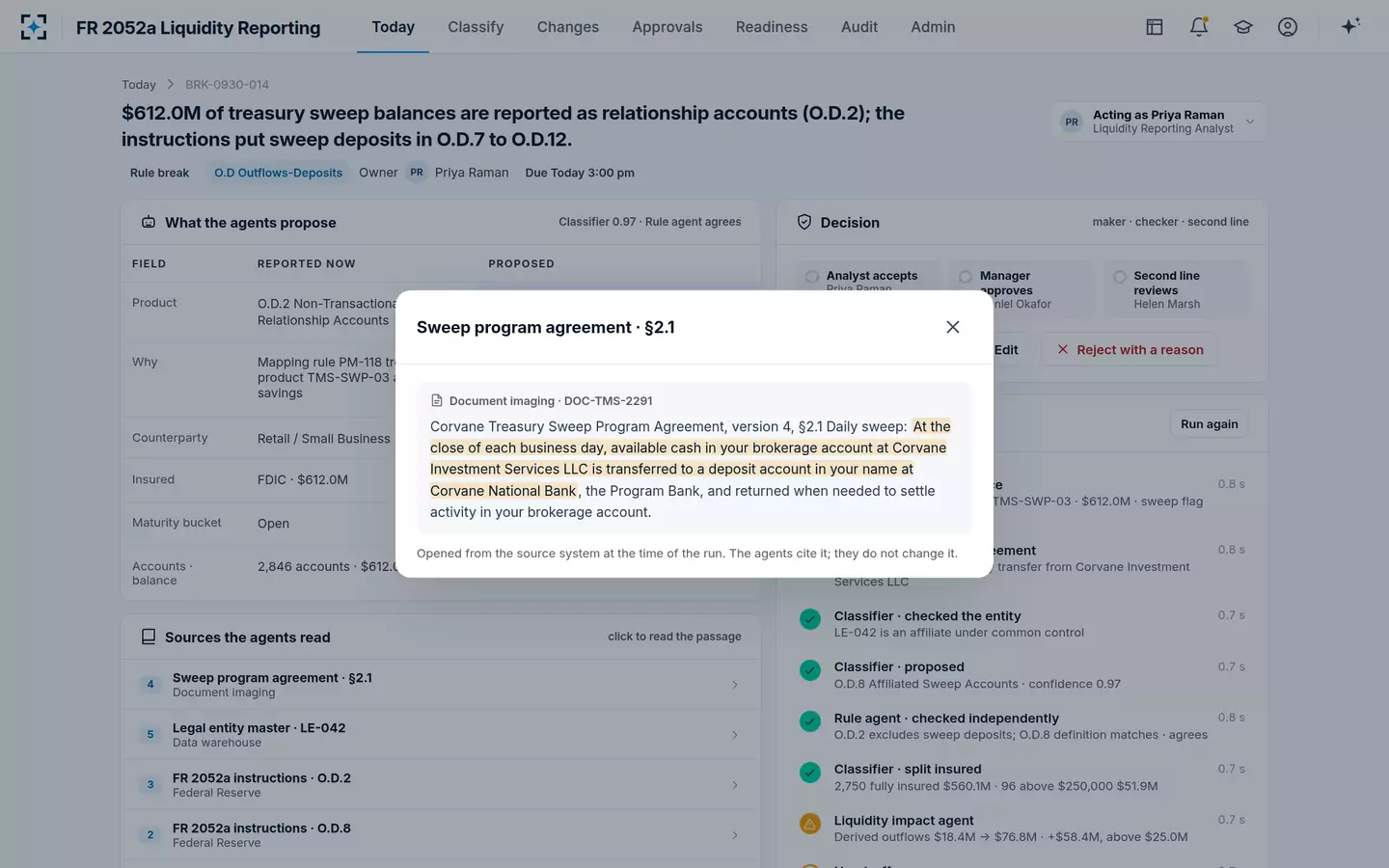 FR 2052a Liquidity Reporting — The passage behind it