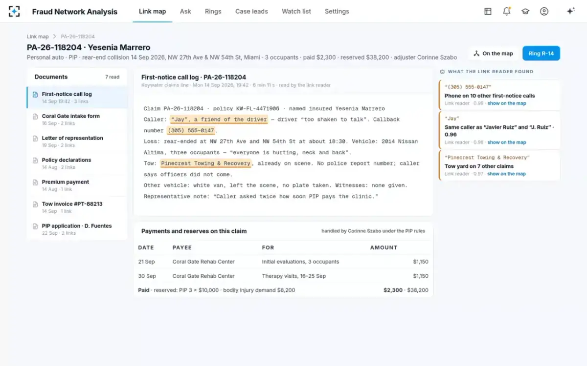 Fraud Network Analysis — The claim file