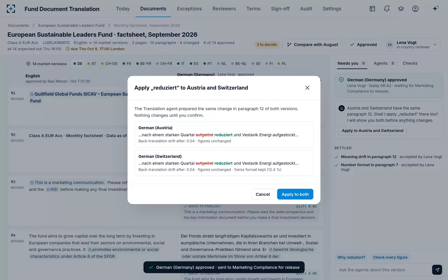 Fund Document Translation — One fix, two more markets