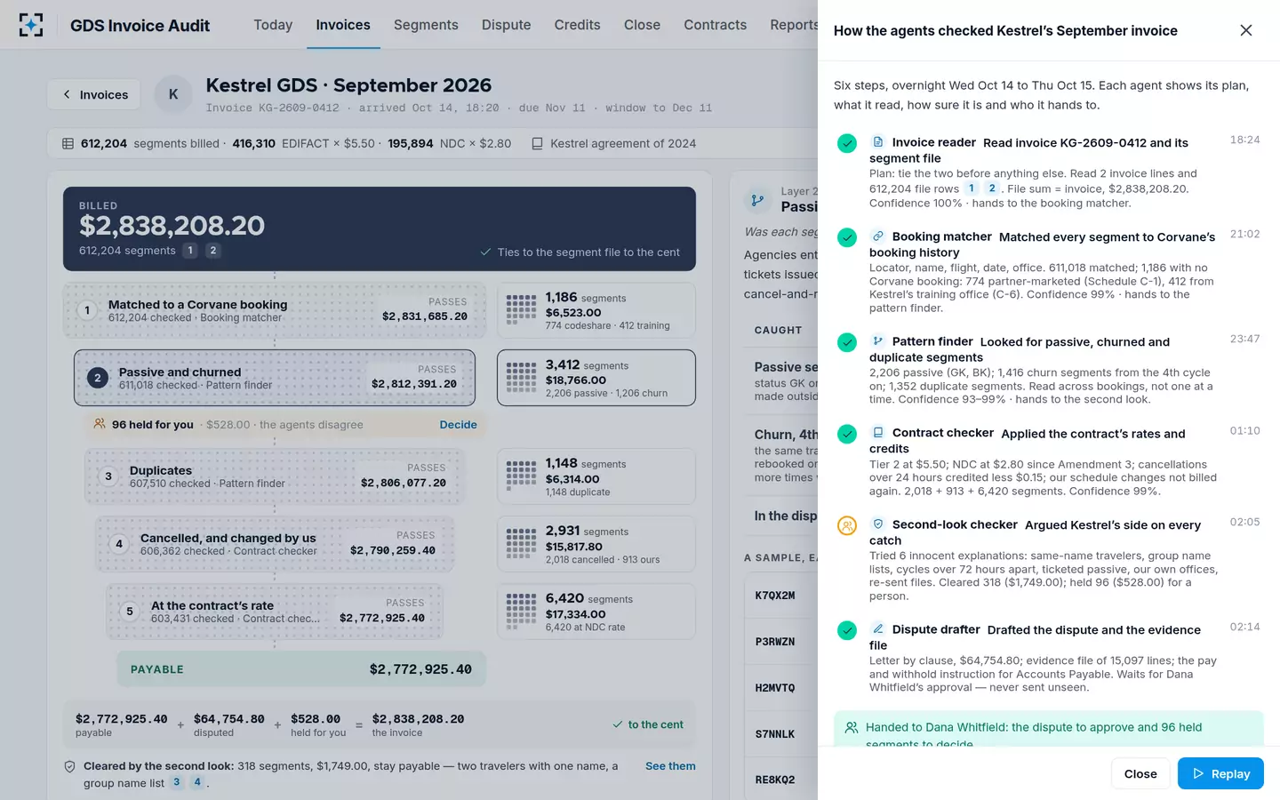 GDS Invoice Audit — How the agents checked it