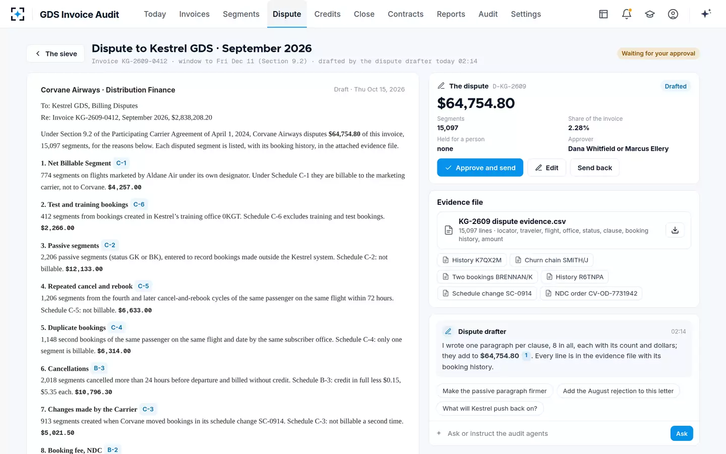 GDS Invoice Audit — The GDS billing dispute