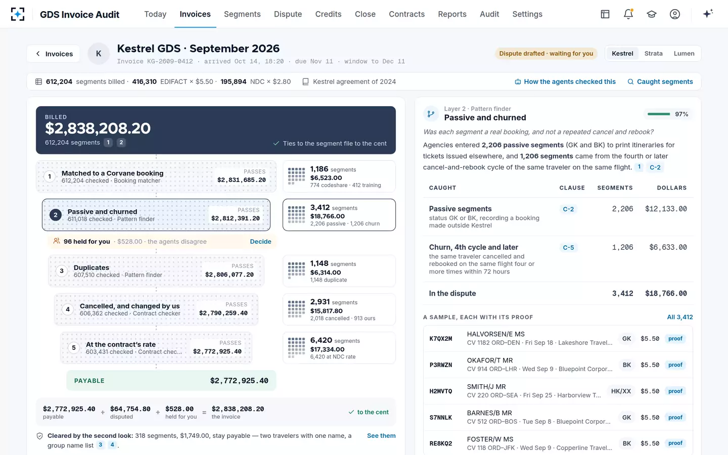 GDS Invoice Audit — The sieve