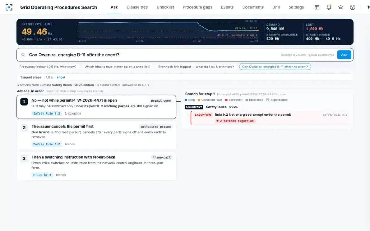 Grid Operating Procedures Search — A switching question