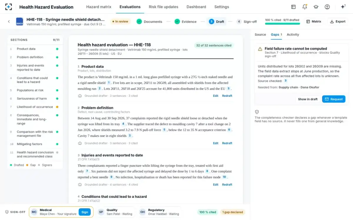 Health Hazard Evaluation — A declared gap