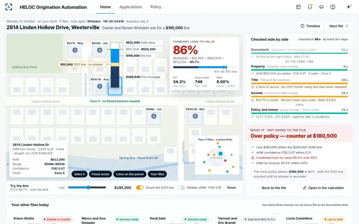 HELOC Origination Automation — Try the line