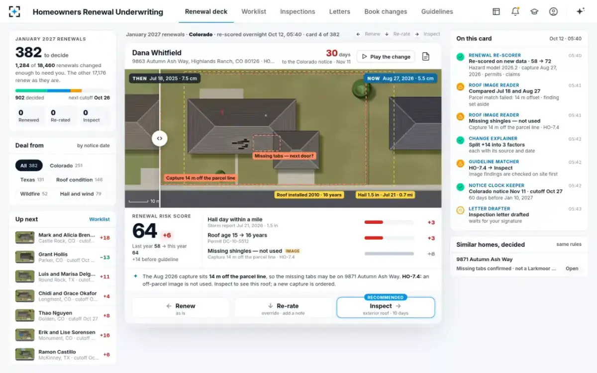 Homeowners Renewal Underwriting — The wrong-parcel check