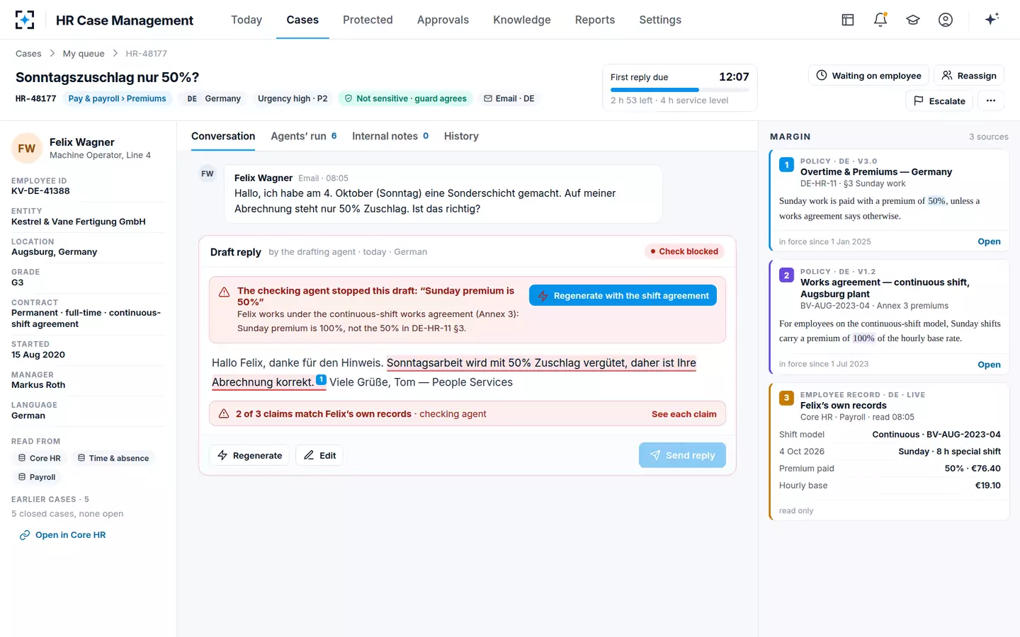 HR Case Management — A blocked draft
