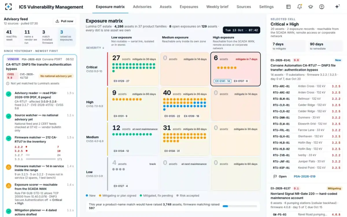 ICS Vulnerability Management — Match to assets