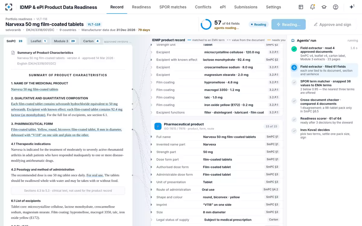 IDMP & ePI Product Data Readiness — Agents at work