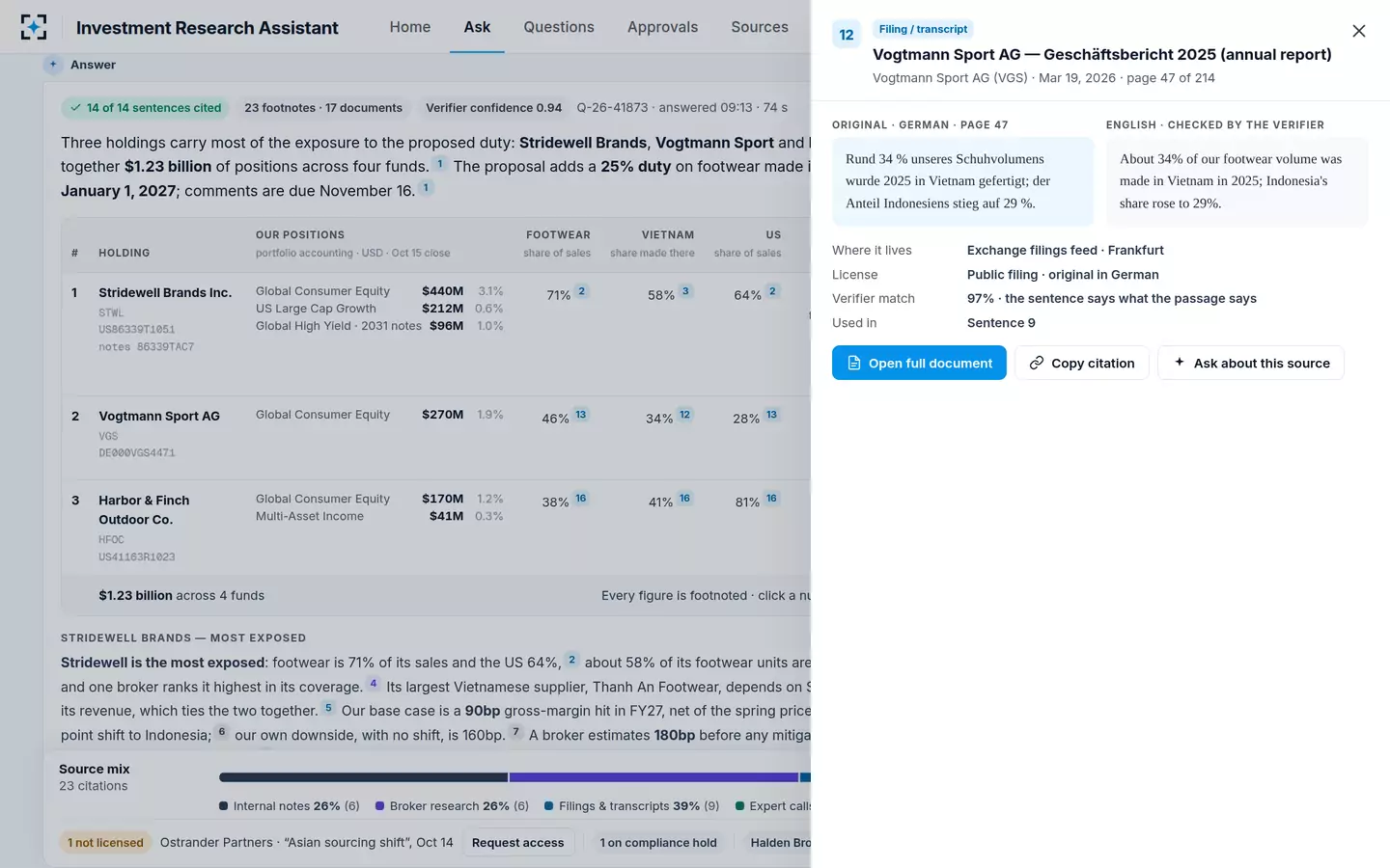Investment Research Assistant — A filing in its original language