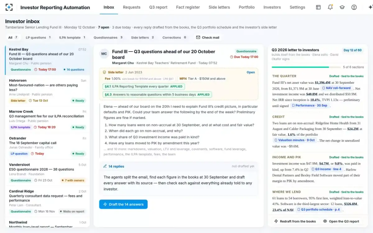 Investor Reporting Automation — The investor inbox