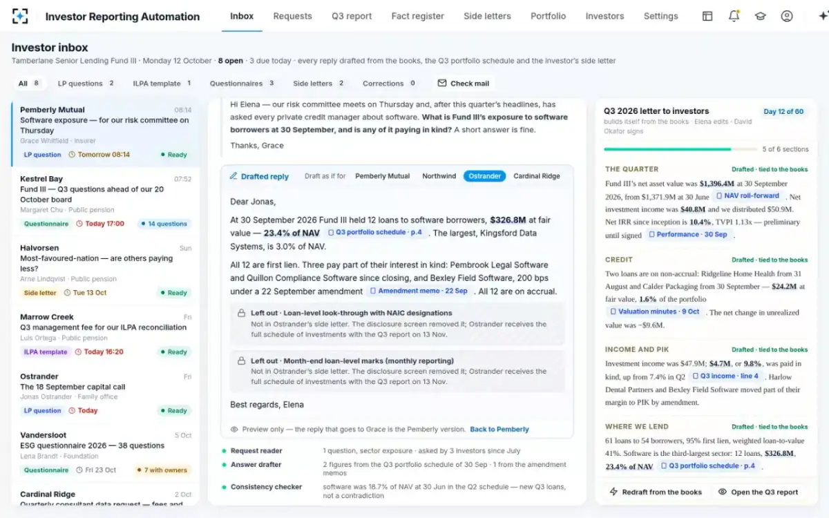 Investor Reporting Automation — Draft as if for another investor