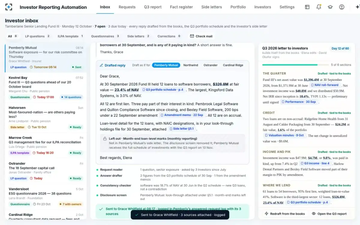 Investor Reporting Automation — Approved and sent