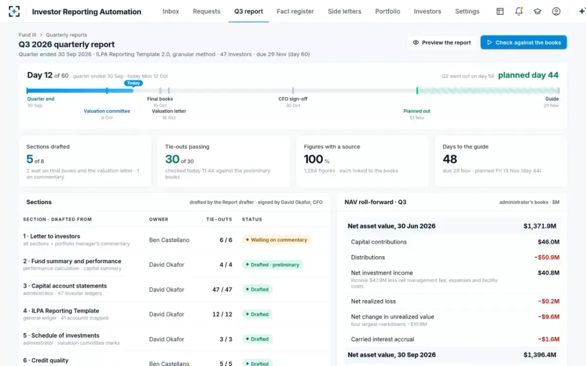 Investor Reporting Automation — The Q3 report