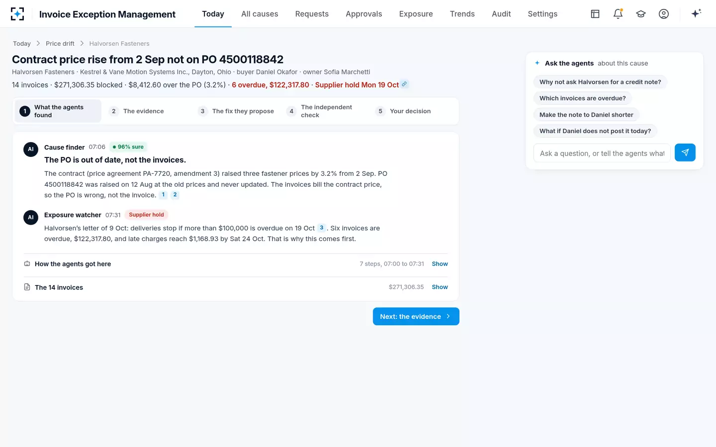 Invoice Exception Management — One cause, fourteen invoices