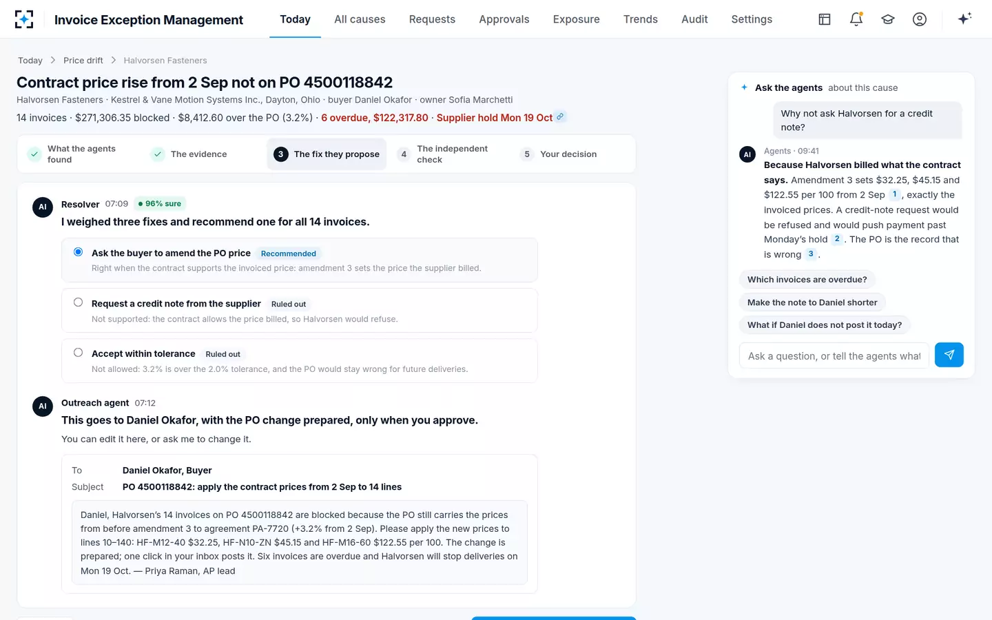 Invoice Exception Management — The fix they propose