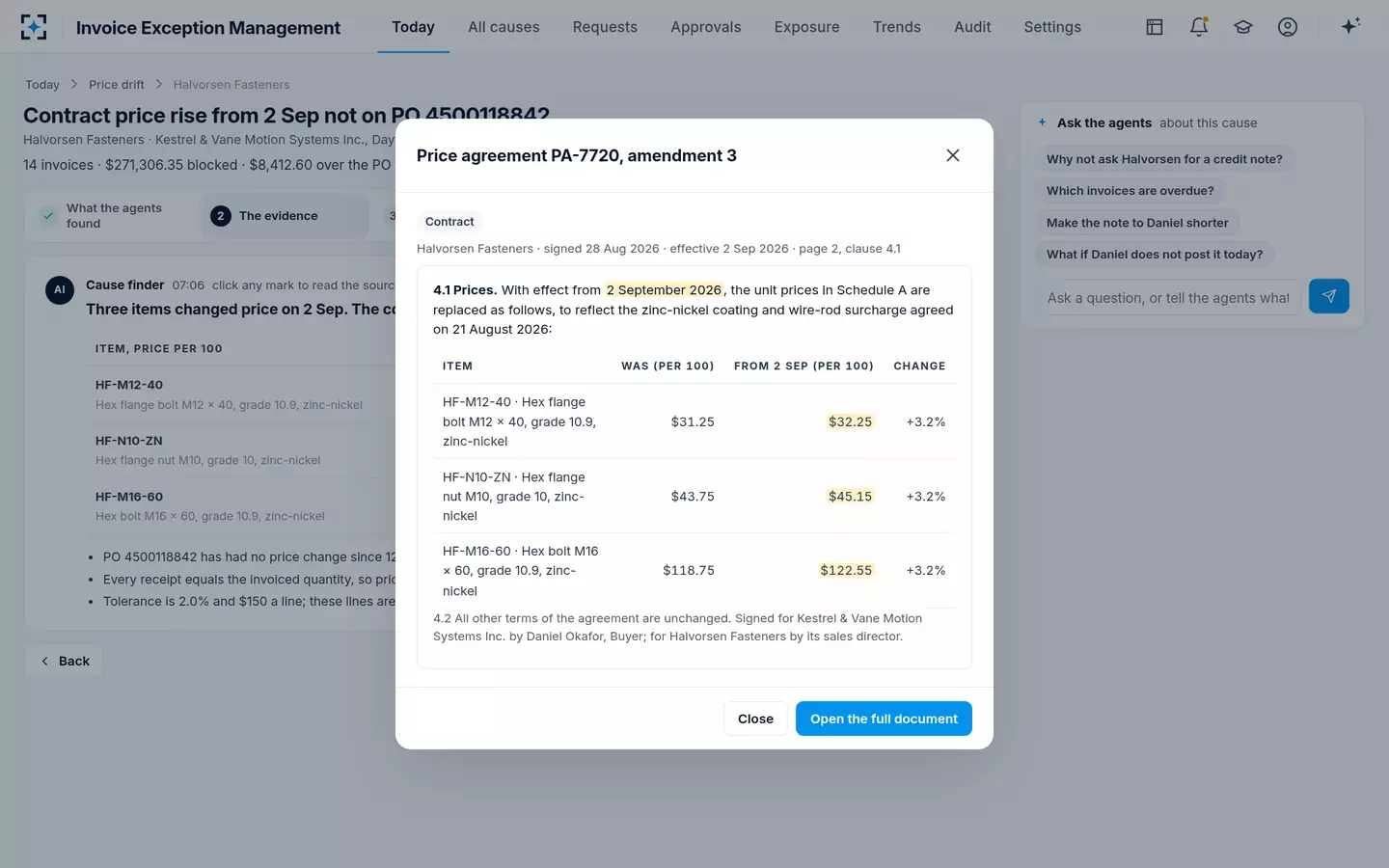 Invoice Exception Management — The source, one click away