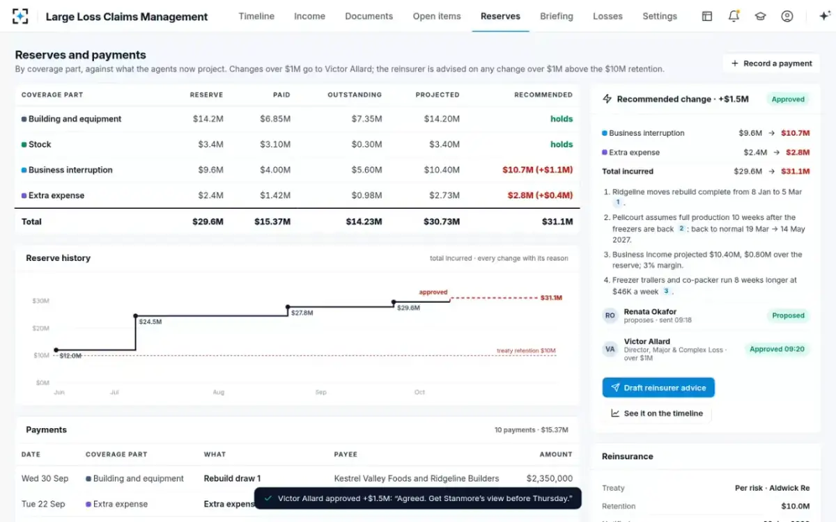 Large Loss Claims Management — Approved by the director