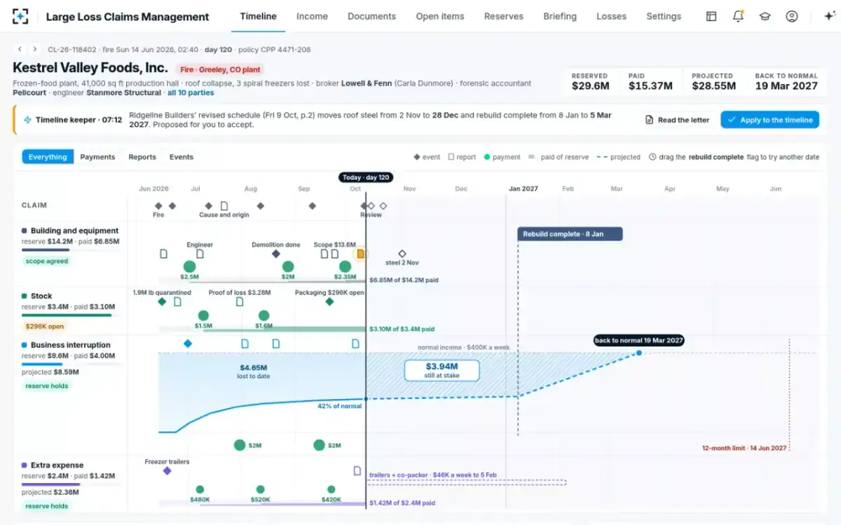 Large Loss Claims Management — The loss timeline