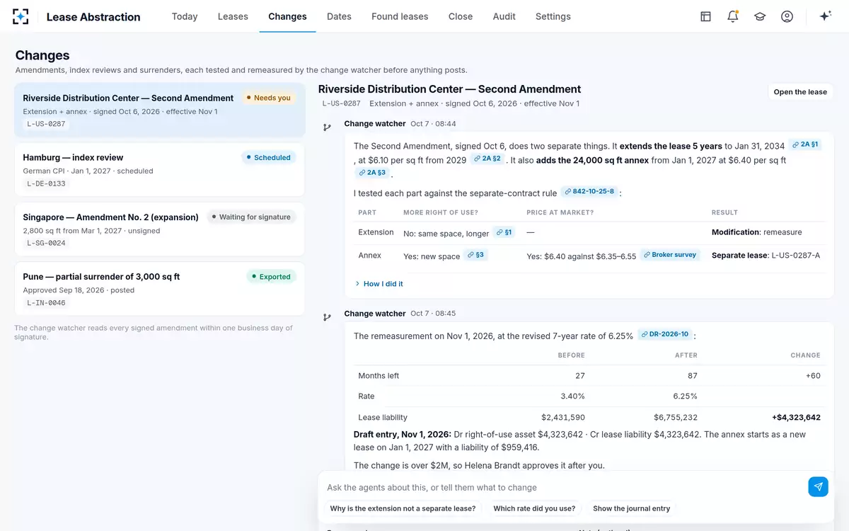 Lease Abstraction — Amendments