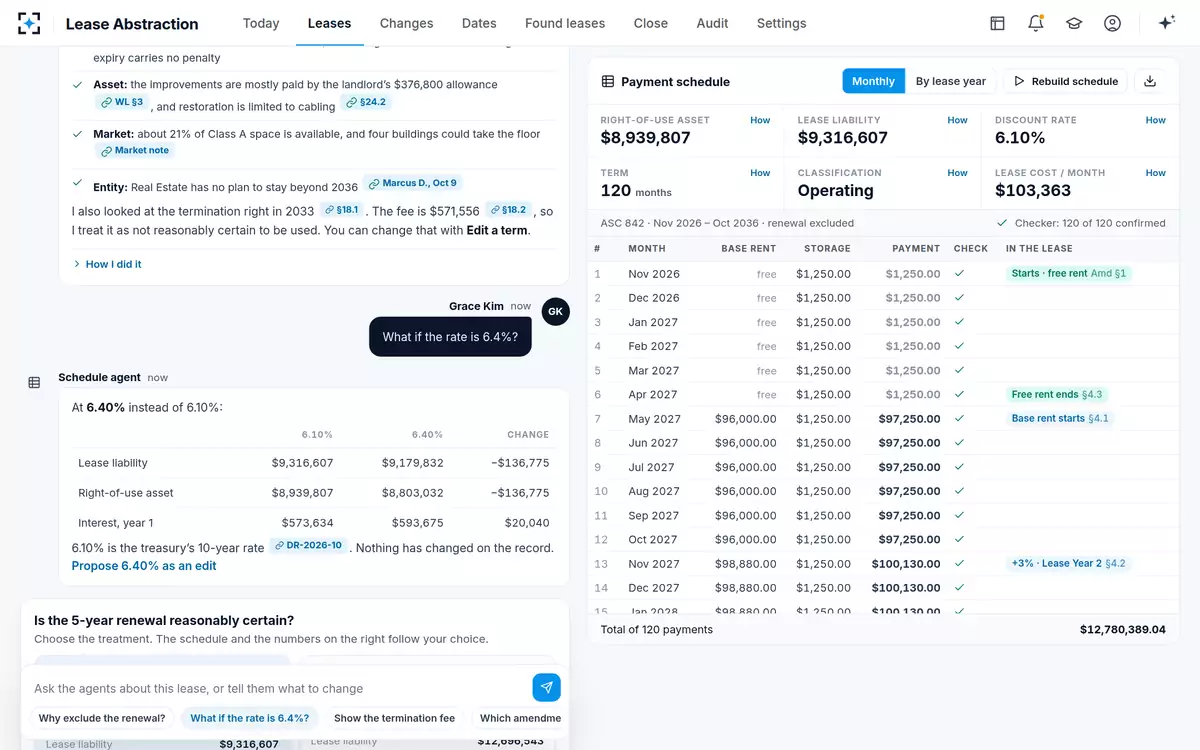 Lease Abstraction — Ask what if