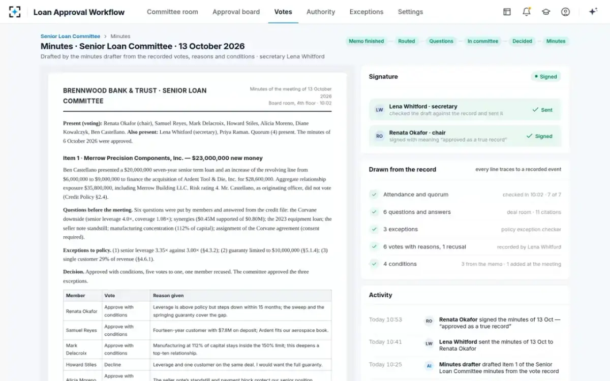Loan Approval Workflow — The minutes