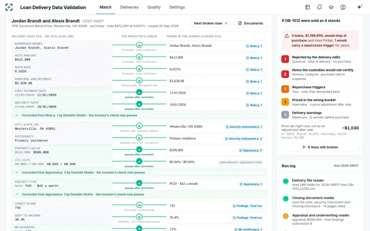 Loan Delivery Data Validation — Fixes accepted