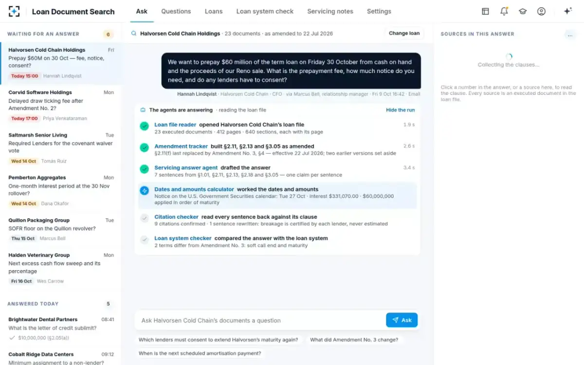 Loan Document Search — The agents at work