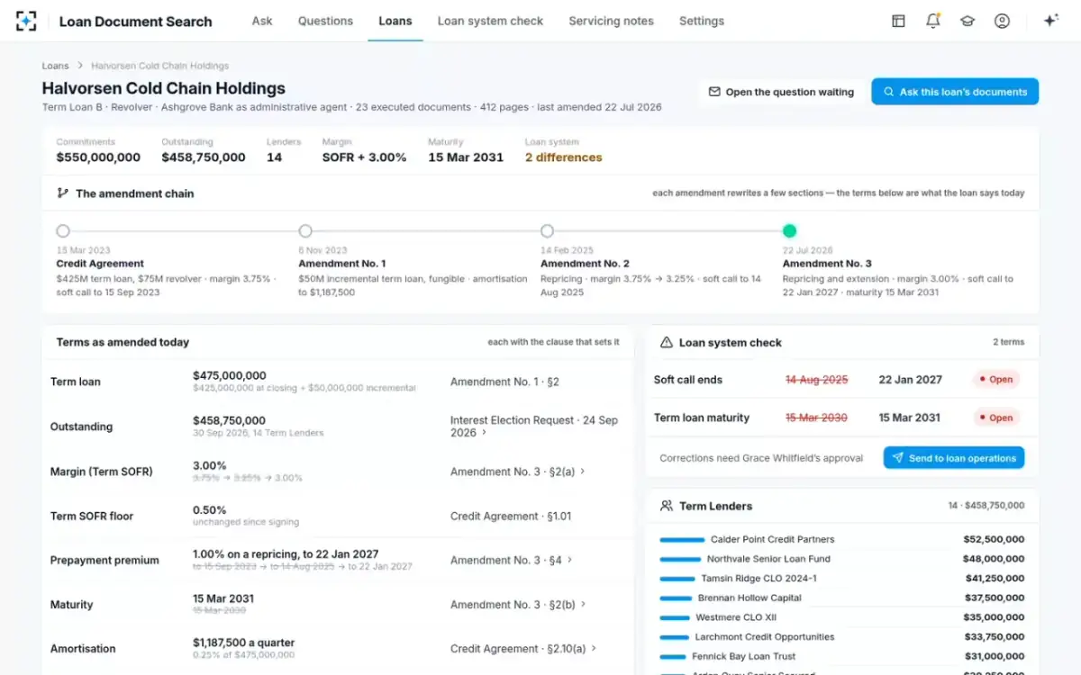 Loan Document Search — The loan file