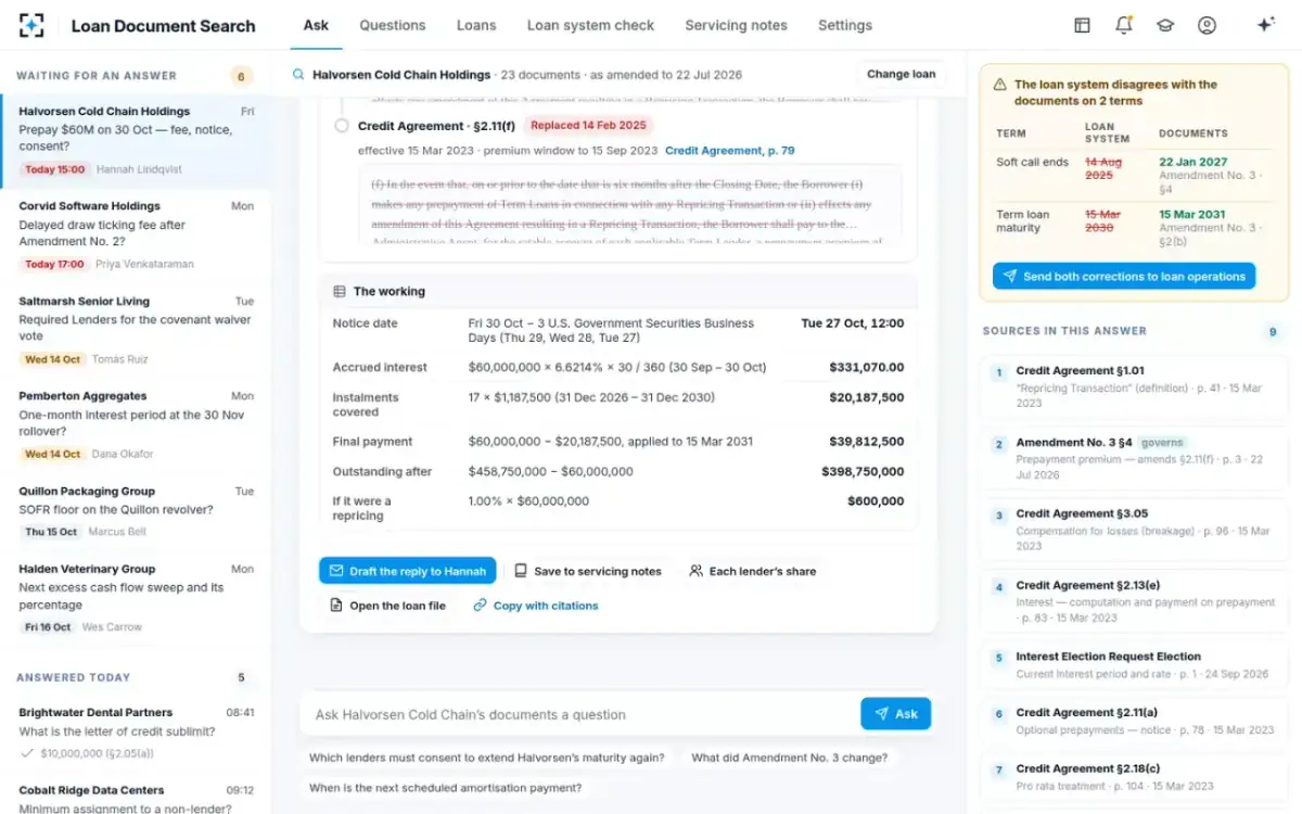 Loan Document Search — The working