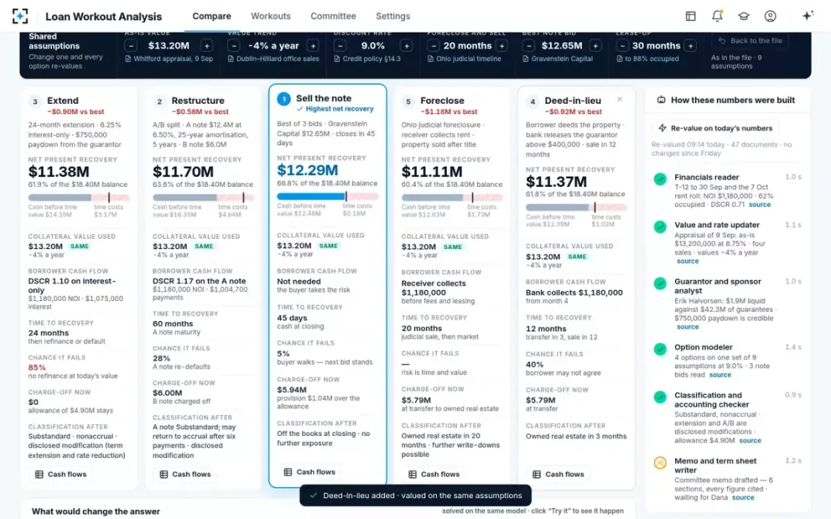 Loan Workout Analysis — Add an option