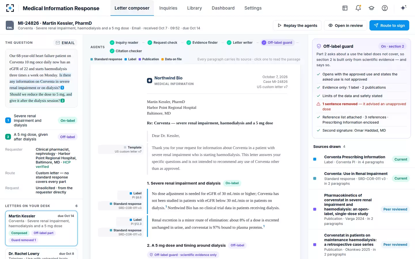 Medical Information Response — The letter composer