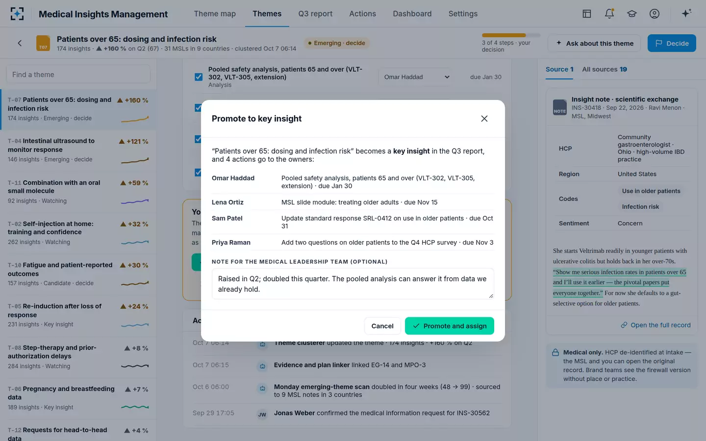 Medical Insights Management — Promote to key insight
