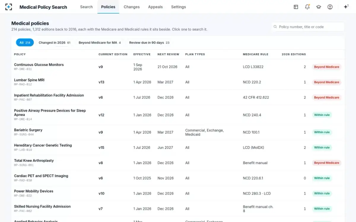 Medical Policy Search — Every medical policy