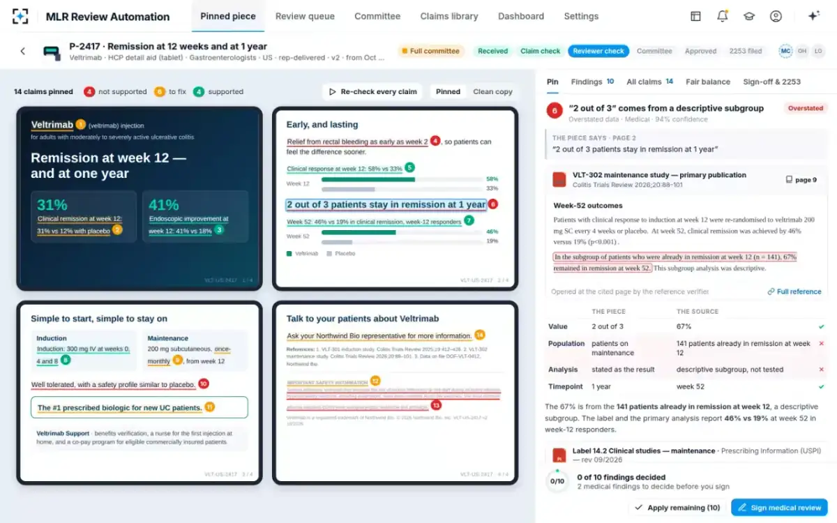 MLR Review Automation — The pinned piece