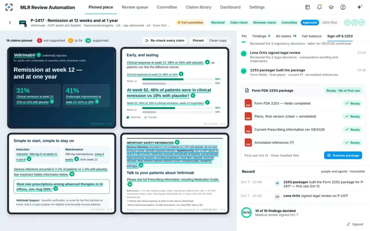 MLR Review Automation — Sign-off and the 2253 package