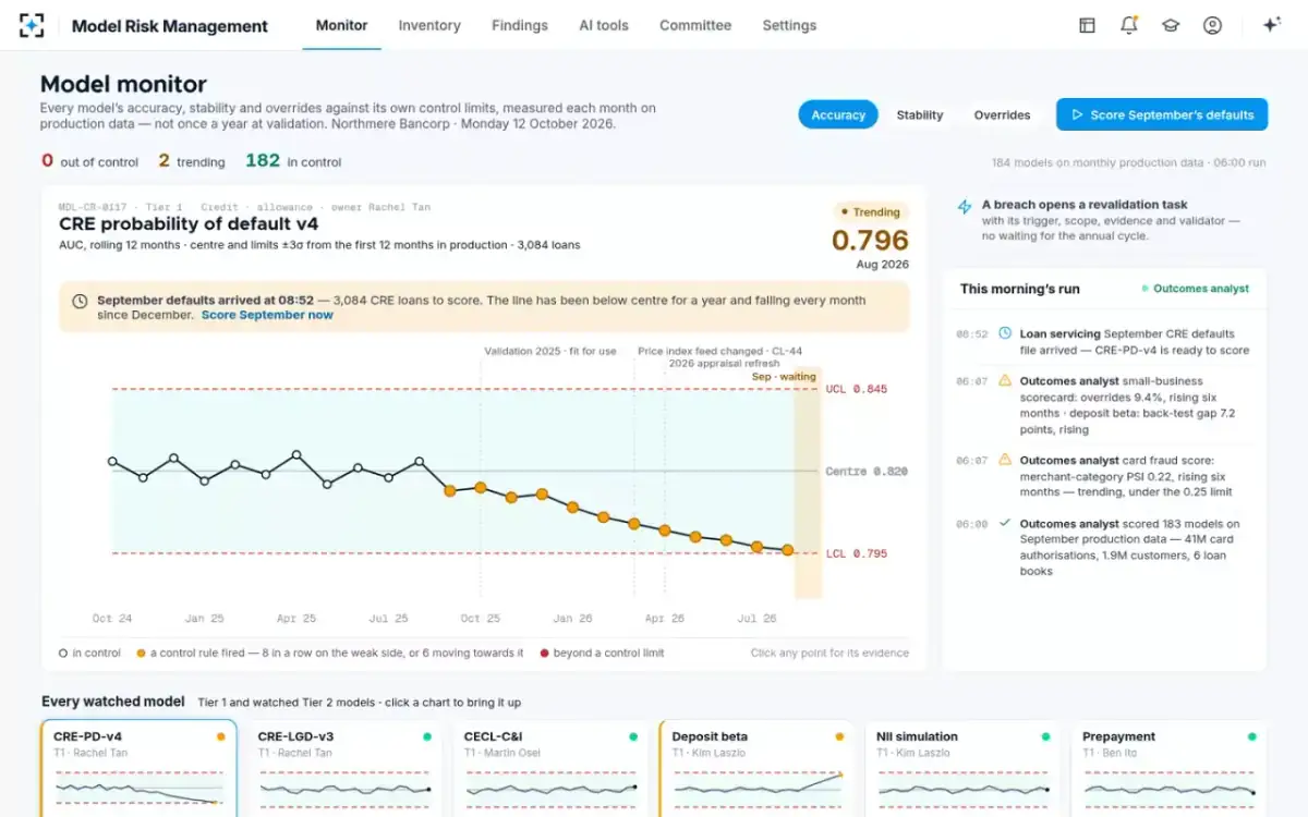 Model Risk Management — The model monitor