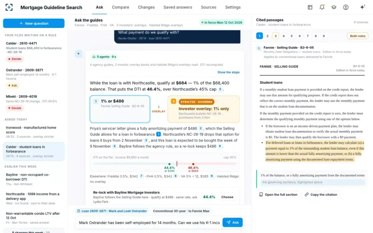 Mortgage Guideline Search — The cited passage