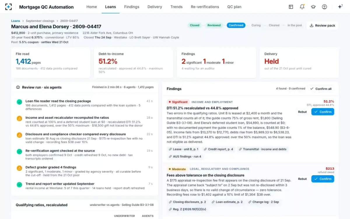 Mortgage QC Automation — The loan review