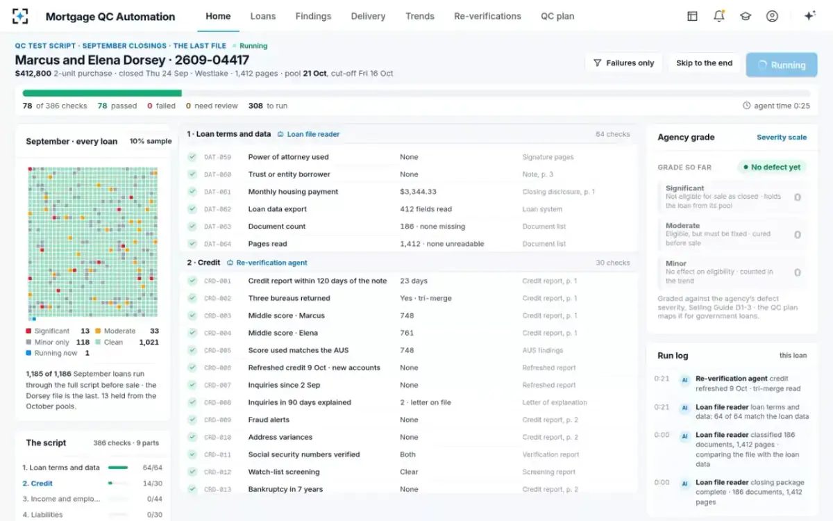 Mortgage QC Automation — The script running