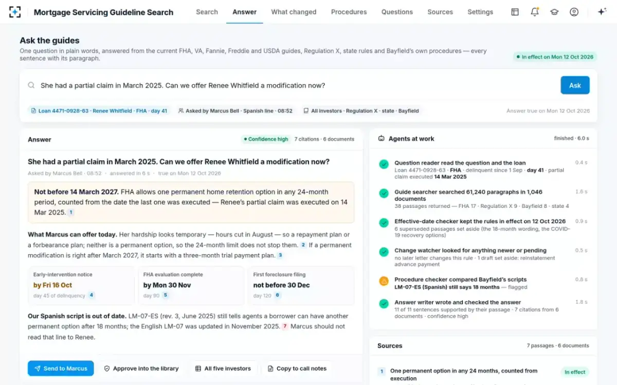 Mortgage Servicing Guideline Search — The full answer