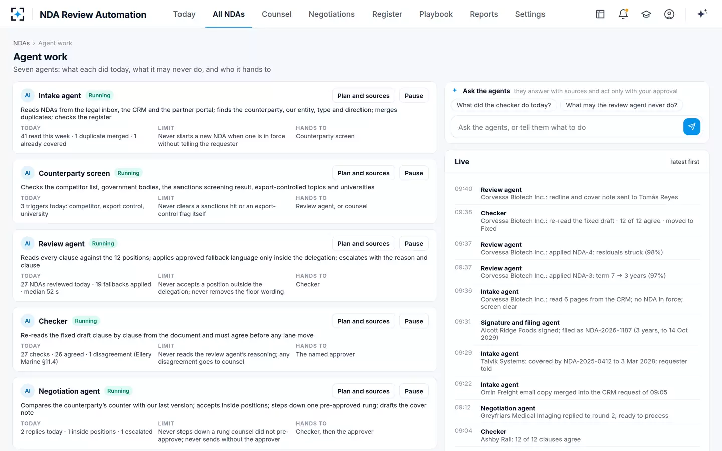 NDA Review Automation — Agent work