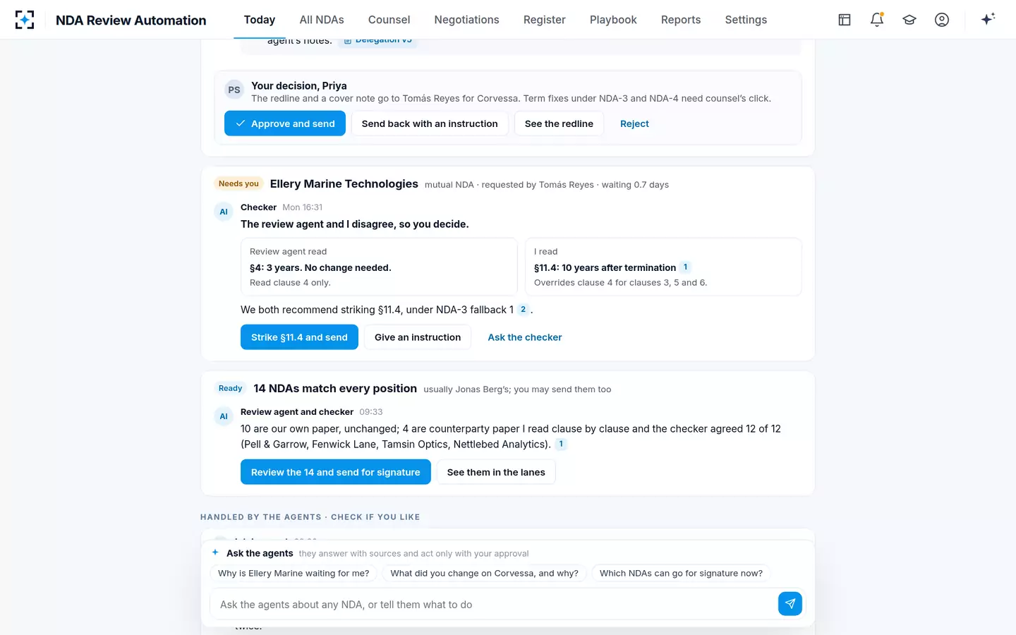 NDA Review Automation — Your decision