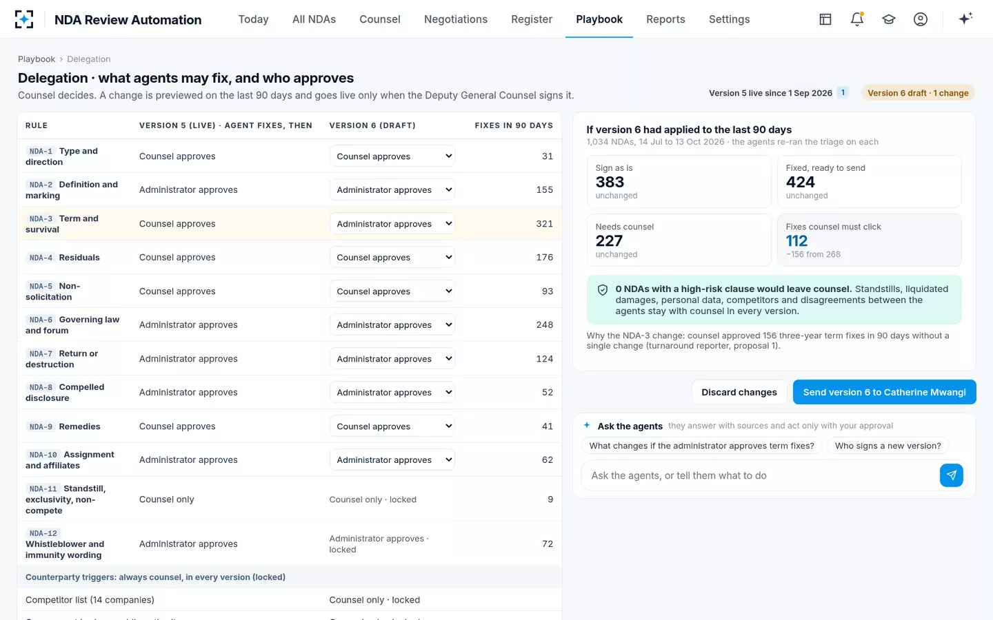 NDA Review Automation — The delegation