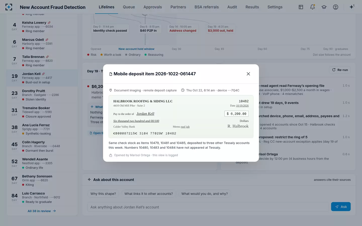 New Account Fraud Detection — Every dot opens its source