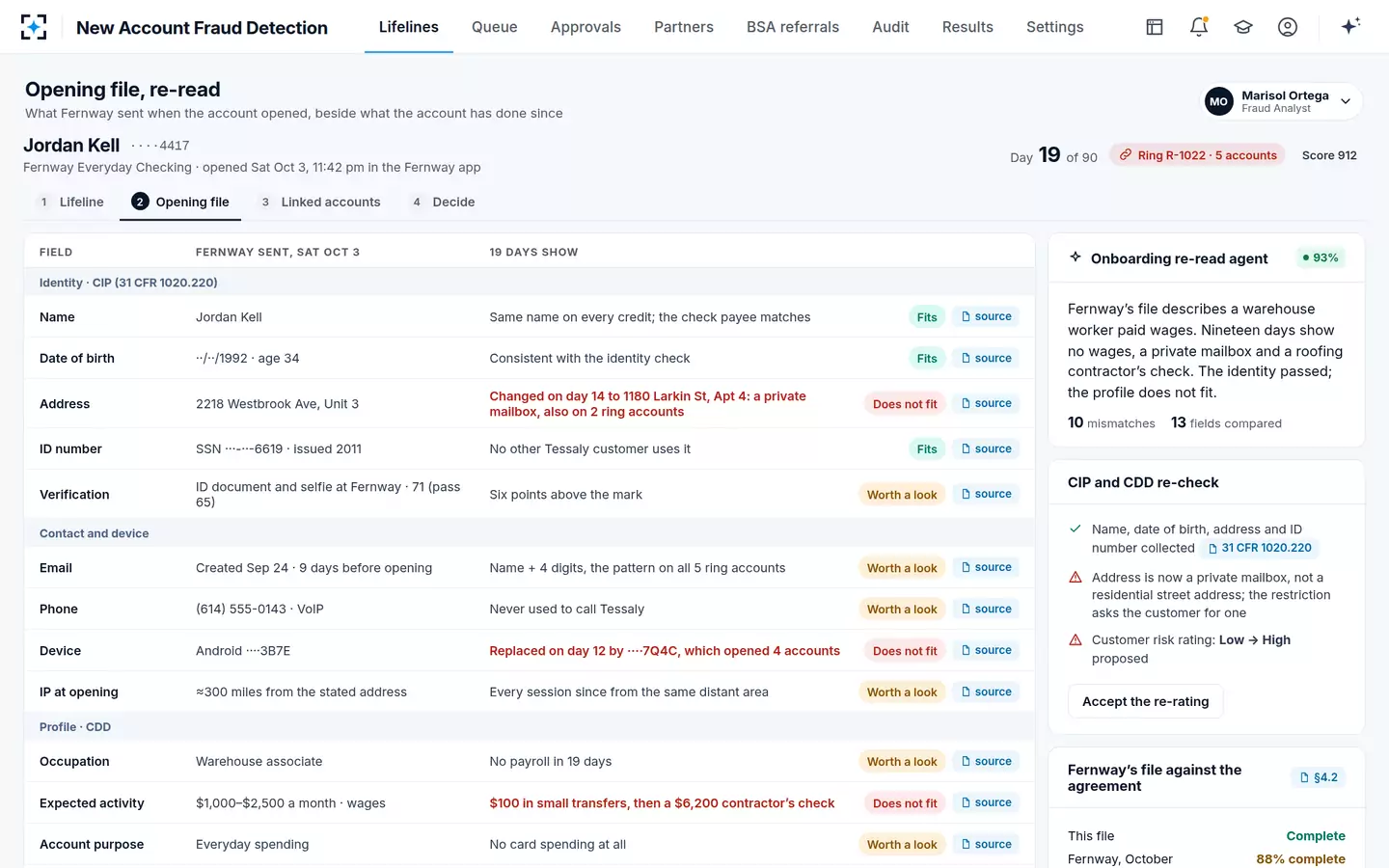 New Account Fraud Detection — The opening file, re-read