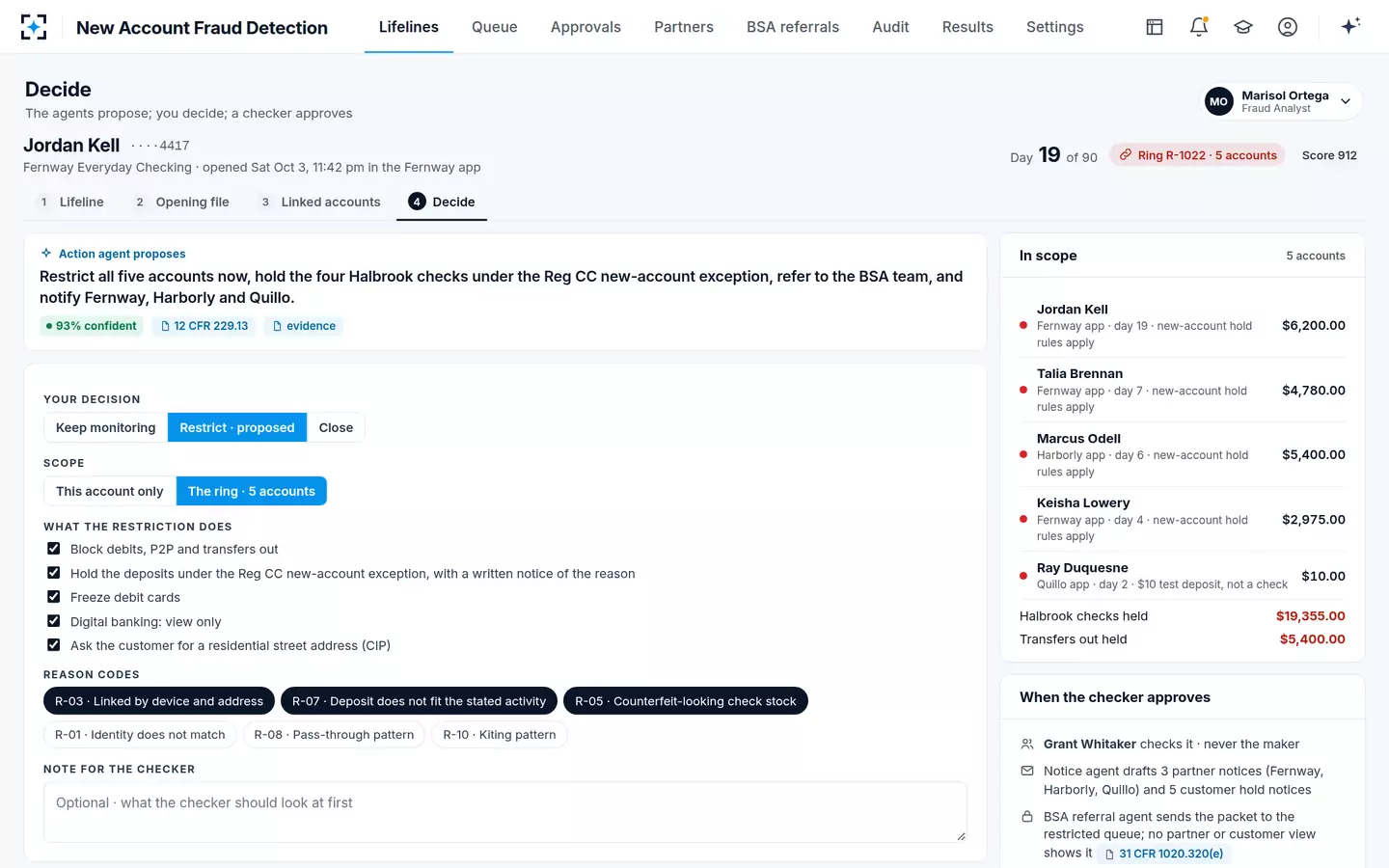 New Account Fraud Detection — Restrict the ring