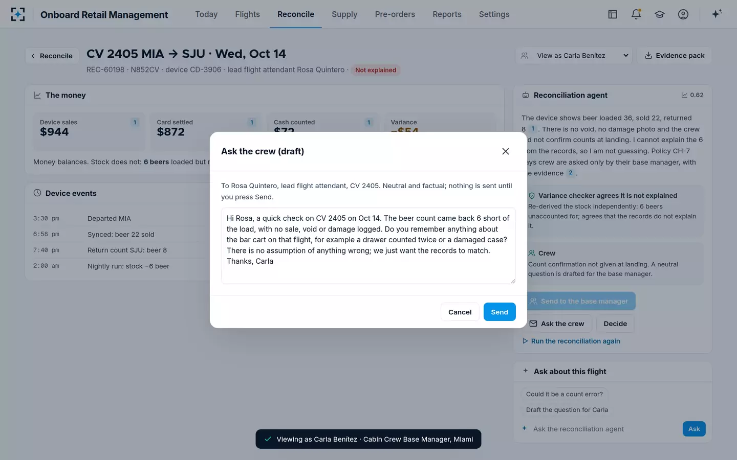 Onboard Retail Management — A fair question to the crew
