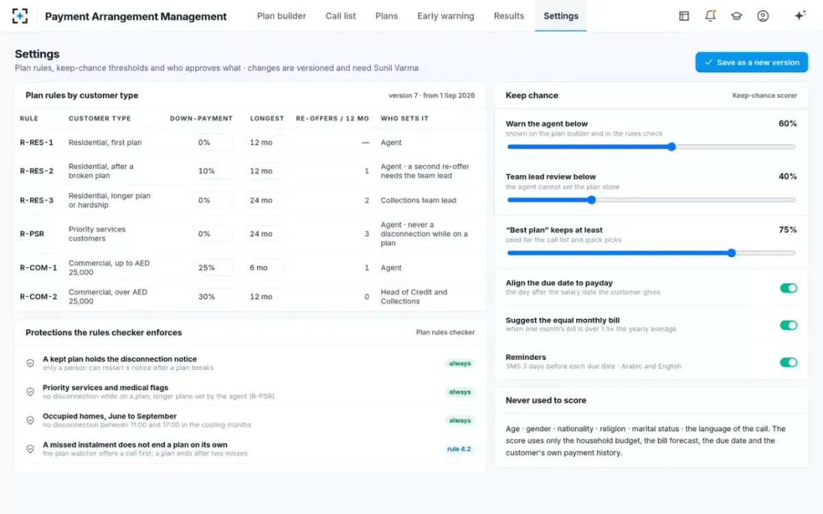 Payment Arrangement Management — Your plan rules