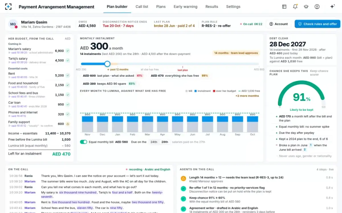 Payment Arrangement Management — Outside the agent's limit
